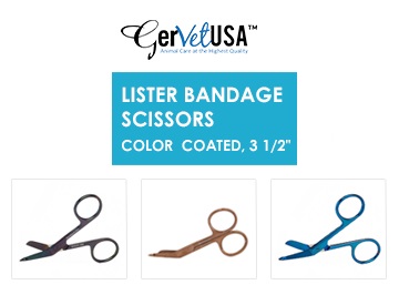 An exceptional range of color coated Lister Bandage Scissors by GerVetUSA