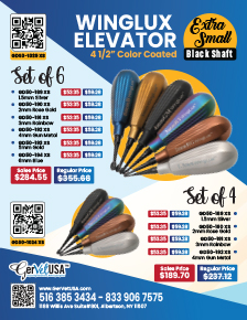 Winged Elevators Extra Small Black Shaft Color Coated