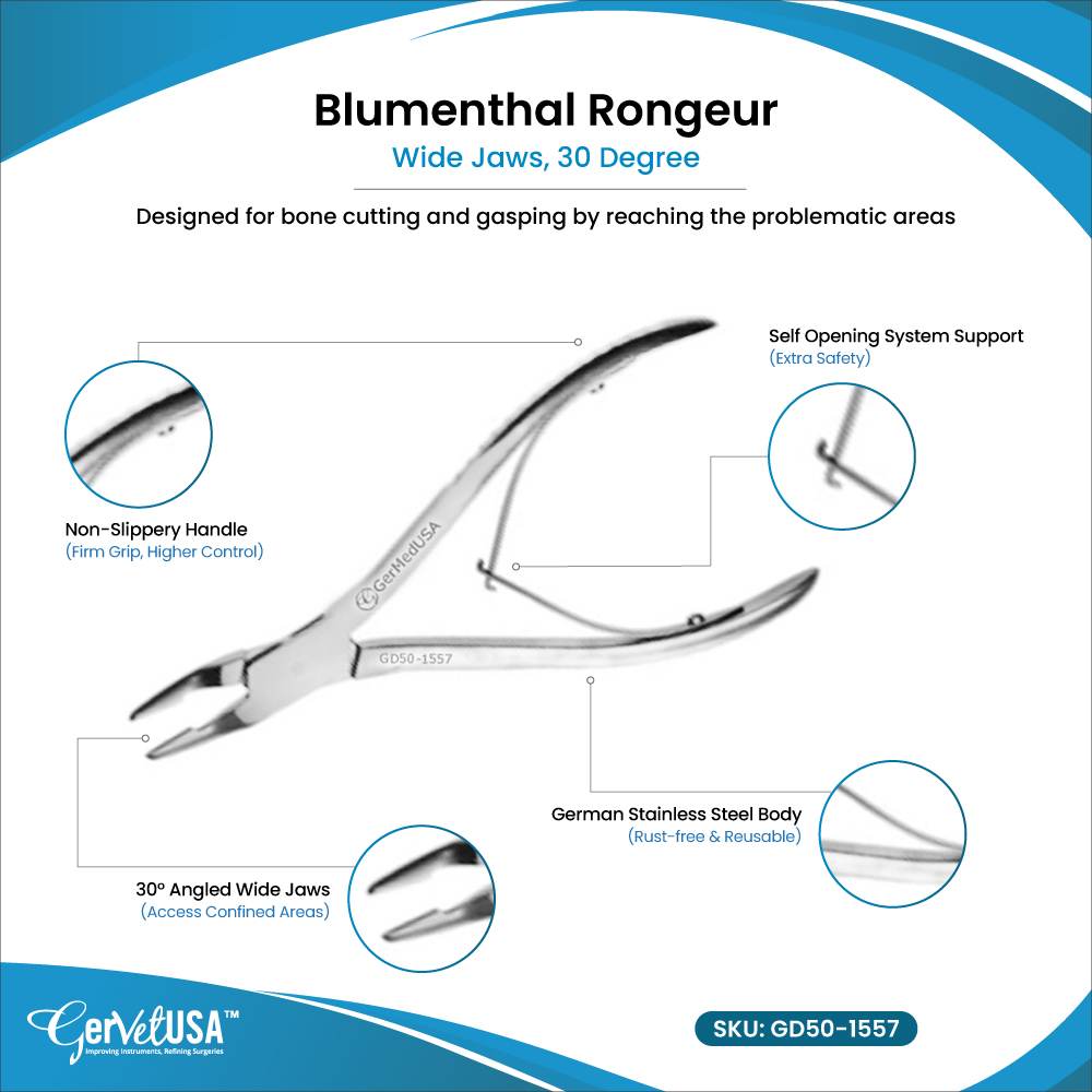 Blumenthal Rongeur Wide Jaws, 30 Degree