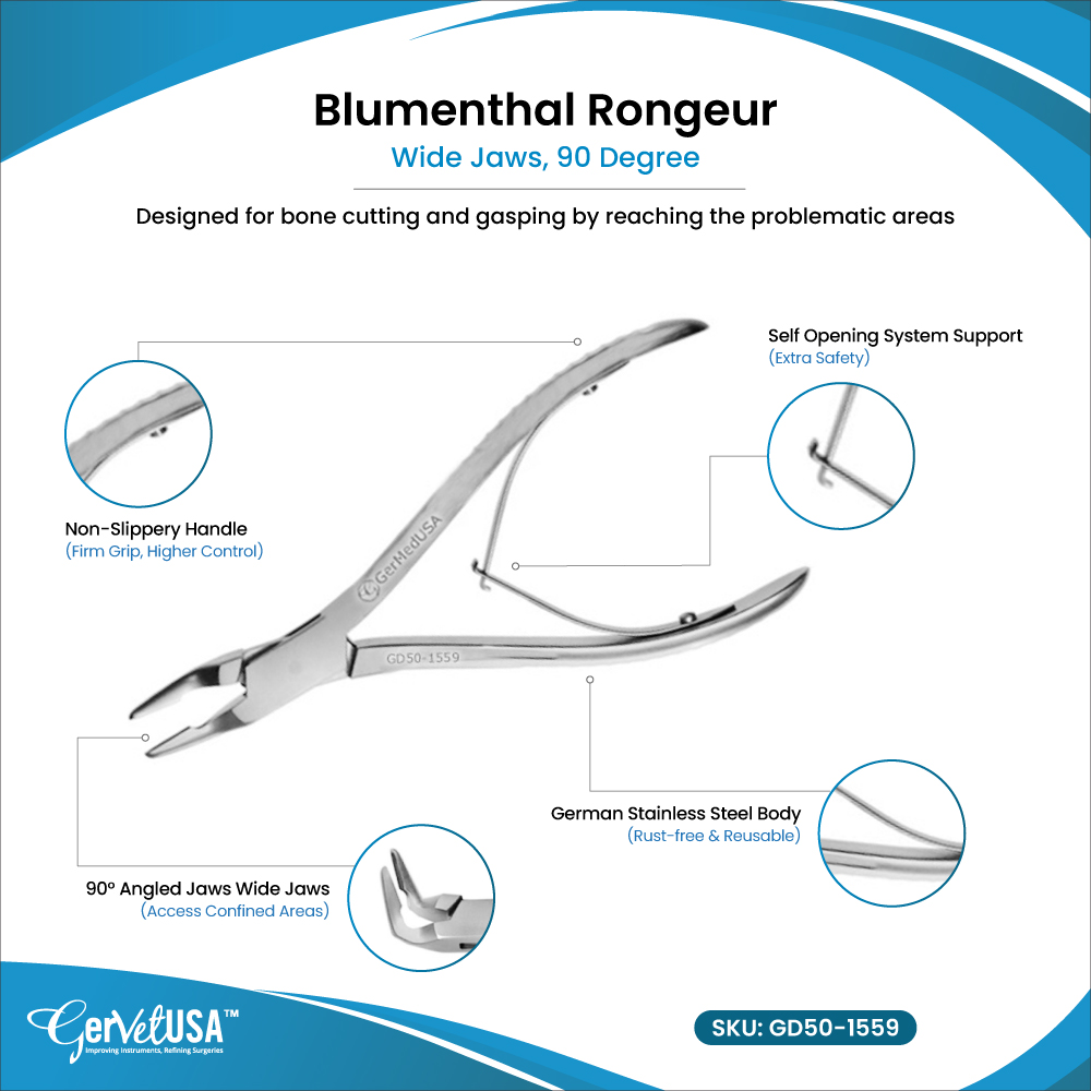 Blumenthal Rongeur Wide Jaws, 90 Degree