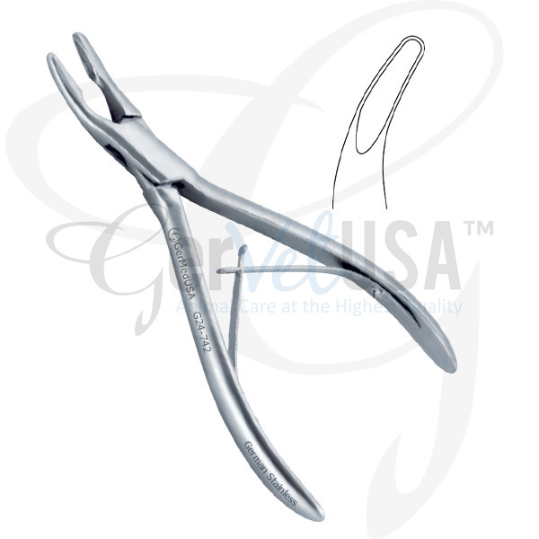 Mead Rongeur 6 1/4" Curved, 4mm, Single Action GerVetUSA Inc