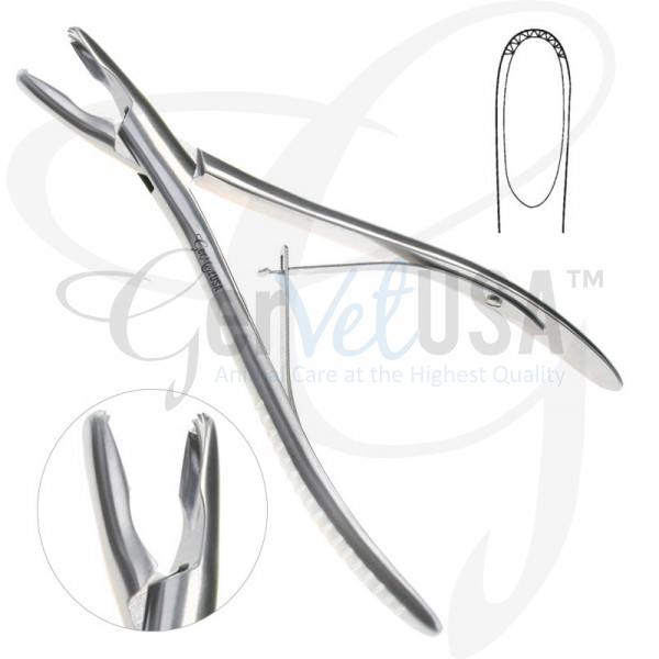 Rat Tooth Rongeur 8" Straight, 8mm, Single Action GerVetUSA Inc