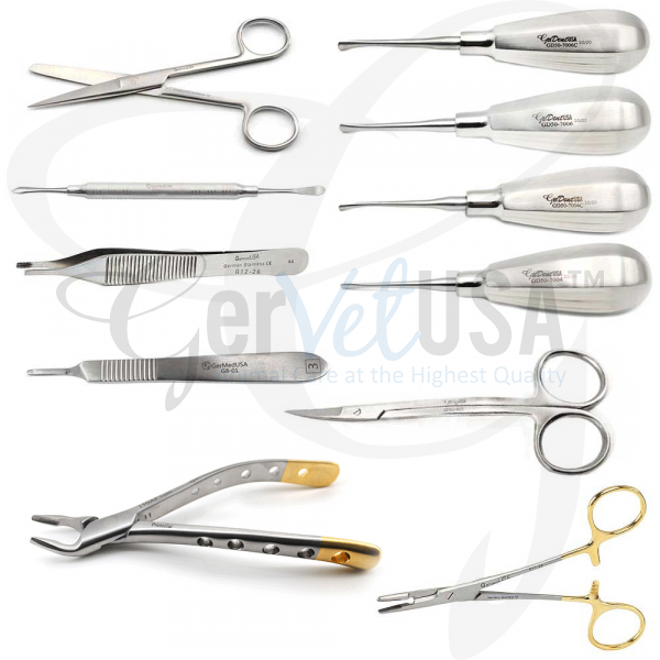 Dental Extraction Instruments Set Veterinary GerVetUSA Inc