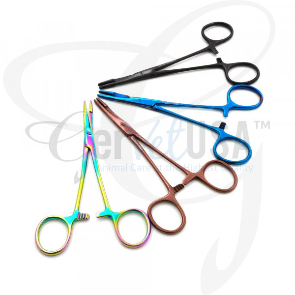 Olsen Hegar Needle Holder Scissors Combination TC 4 3/4"