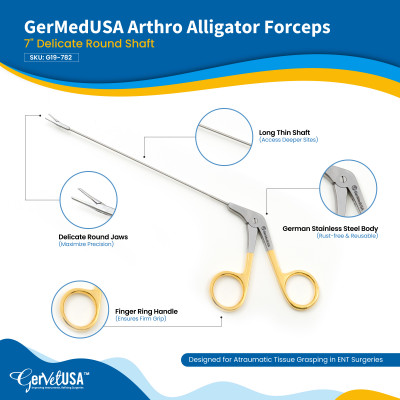 Arthro Alligator Forceps Delicate Round Shaft