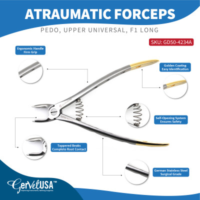 Atraumatic Pediatric Extraction Forceps