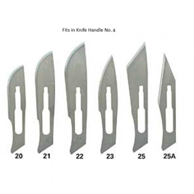 Surgical Blades  Box of 100 Stainless Steel Size 20.