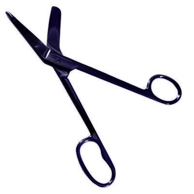 Lister Bandage Scissors 8 inch with One Large Ring Purple Coated