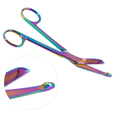 Lister Bandage Scissors 6 1/4 inch Rainbow Coated