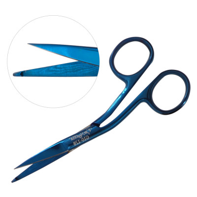 Hi Level Bandage Scissors 4 1/2 inch Blue Coated (Knowles)