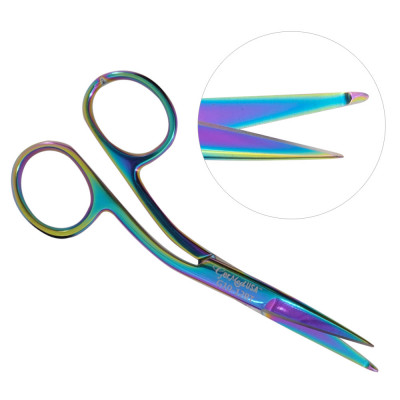 Hi Level Bandage Scissors 4 1/2 inch Rainbow Color Coated (Knowles)