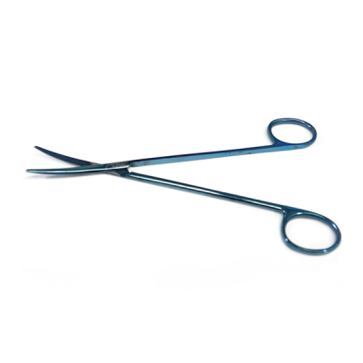 Metzenbaum Dissecting Scissors 5 3/4`` Curved Blue Coated