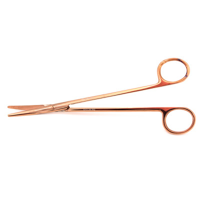 Metzenbaum Dissecting Scissors 5 3/4`` Curved Rose Gold Coated