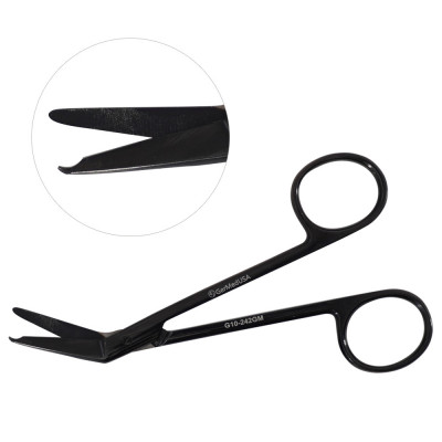 Stitch Scissors Stainless Steel 4 1/2" 45 Degree Gun Metal