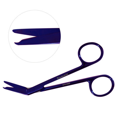 Stitch Scissors Stainless Steel 4 1/2" 45 Degree Purple