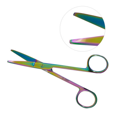 Mayo Dissecting Scissors 5 1/2 inch Curved - Rainbow Color