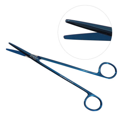 Metzenbaum Dissecting Scissors Straight 7 inch Blue Coated