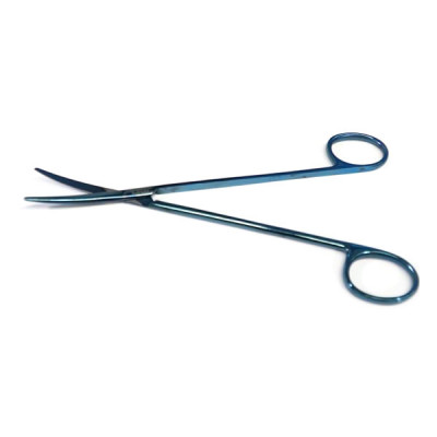 Metzenbaum Scissors 7`` Curved, Blue Coated
