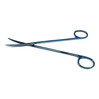 Metzenbaum Scissors 7 inch Curved, Blue Coated