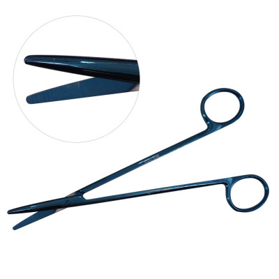 Metzenbaum Scissors 7`` Curved, Blue Coated