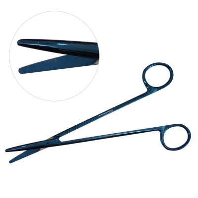 Metzenbaum Scissors 7" Curved Blue Coated