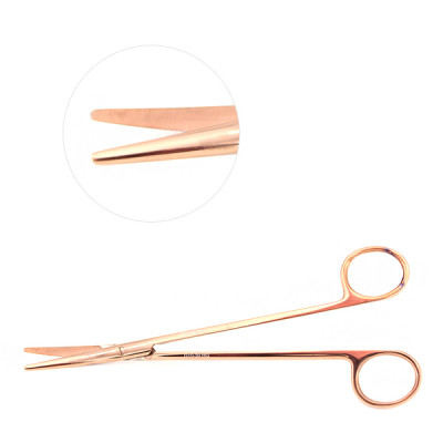 Metzenbaum Scissors 7`` Curved, Rose Gold