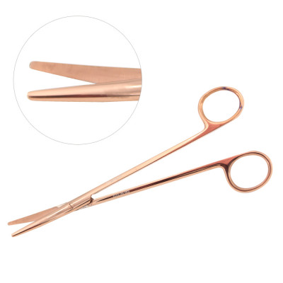 Metzenbaum Scissors 7`` Curved Rose Gold