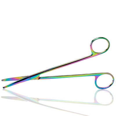 Metzenbaum Scissors 7 inch Curved Rainbow Coated