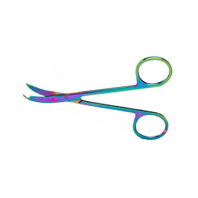 Northbent / Shortbent Stitch Scissors 3 1/2 inch Rainbow