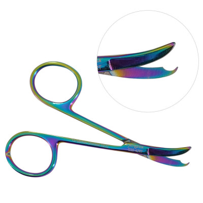 Northbent / Shortbent Stitch Scissors 3 1/2 inch Rainbow