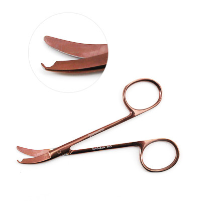 Northbent/Shortbent Stitch Suture Removal Scissors Curved 4 1/2" Rose Gold