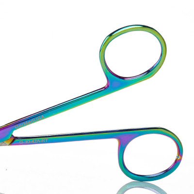 Northbent/Shortbent Stitch Scissors 4 1/2" Rainbow Coated