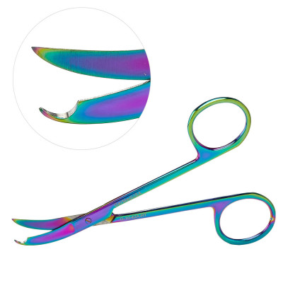 Northbent/Shortbent Stitch Scissors 4 1/2 inch Rainbow Coated