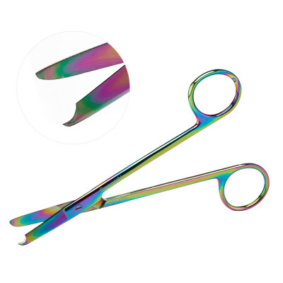 Littauer Stitch Scissors 5 1/2 inch Straight Rainbow Coated