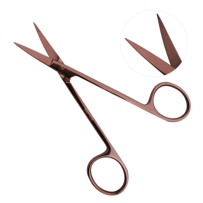 Iris Scissors 4 1/2 inch Straight - Rose Gold Color Coated