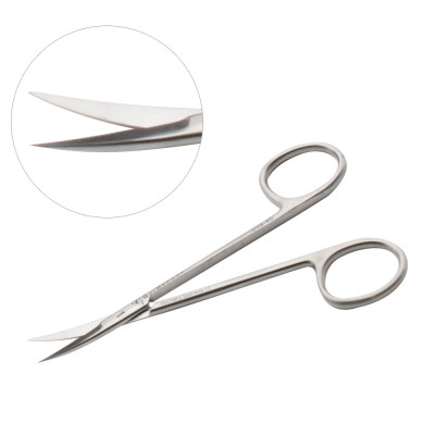 Iris Scissors 4 1/2" Curved with Sharp Tips