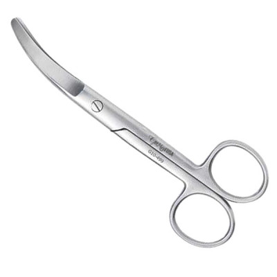 Busch Umbilical Scissors Curved on Side 6 1/2"