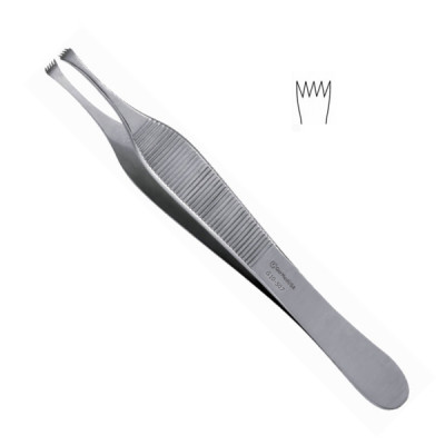 Beasley Babcock Tissue Forceps Cross Points 4 3/4"