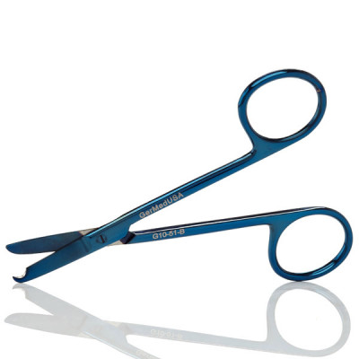 Littauer Stitch Scissors Straight 4 1/2 inch - Blue Coating