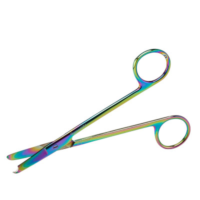 Littauer Stitch Scissors Straight 4 1/2 inch - Rainbow Coating