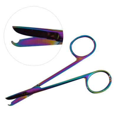 Littauer Stitch Scissors Straight 4 1/2 inch - Rainbow Coating