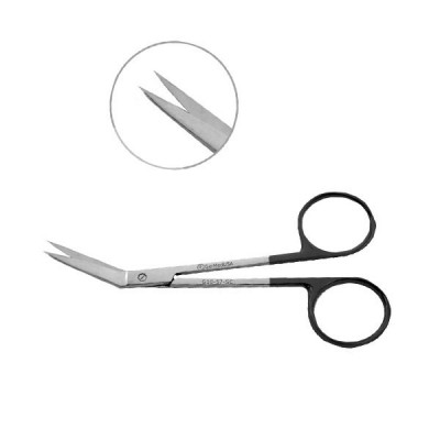 Iris Scissors Angular  4 1/4 inch with Two Sharp Tips