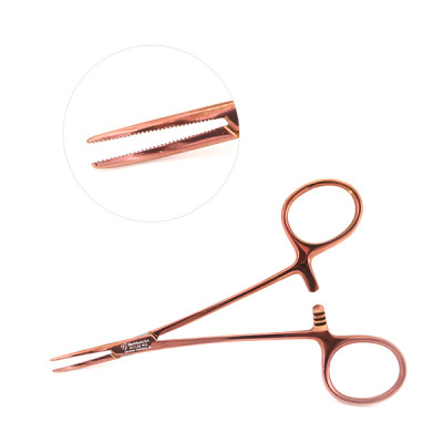 Halsted Mosquito Forceps 4 3/4``, Curved, Rose Gold