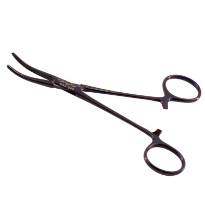Kelly Hemostatic Forceps 5 1/2 inch Curved, Purple Coated