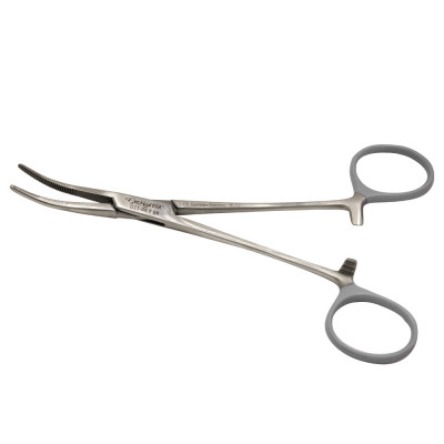 Kelly Hemostatic Forceps 5 1/2`` Curved, Ring Gray Coated