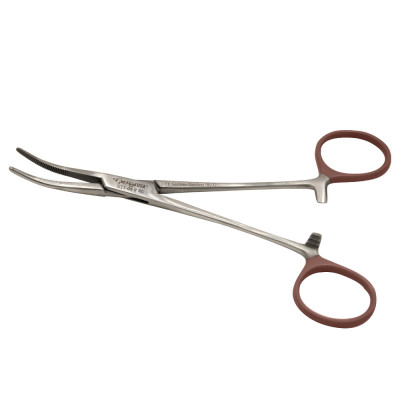 Kelly Hemostatic Forceps 5 1/2`` Curved, Rose Gold Ring Coated