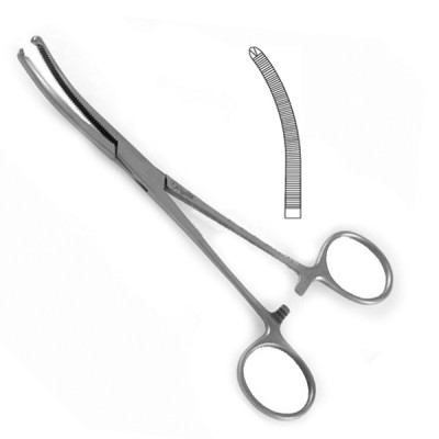 Rochester Ochsner (Kocher) Forceps Curved 1x2 Teeth 10 inch