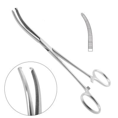 Rochester Ochsner (Kocher) Forceps Curved 1x2 Teeth 10 inch