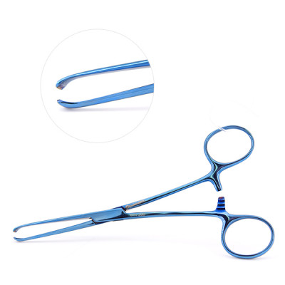 Baby Allis Tissue Forceps 5 1/2`` Delicate Blue Coated