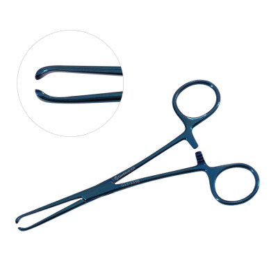 Baby Allis Tissue Forceps 5 1/2`` Delicate Blue Coated